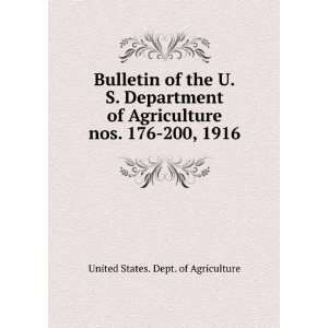  Bulletin of the U.S. Department of Agriculture. nos. 176 
