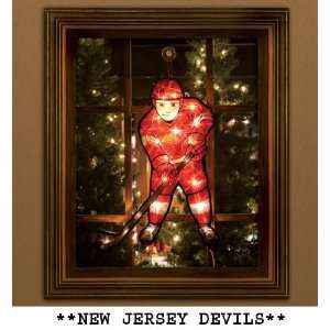  20 NHL New Jersey Devils Lighted Hockey Player Window 
