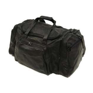   Piel Top Grain Leather 21 Inch Carry On Sports Duffel Bag 