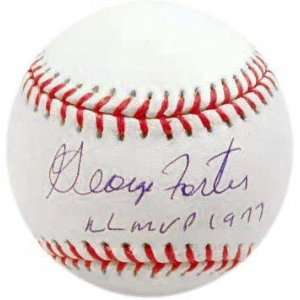 George Foster Autographed Baseball  Details NL MVP 1977 Inscription