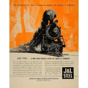  1935 Ad Jones Laughlin Steel Jal Ten Train Helck 
