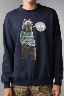 UrbanOutfitters  Stussy Bear Graphic Crew Sweatshirt