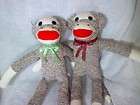 rockford red heel sock monkey pair two monkeys expedited shipping