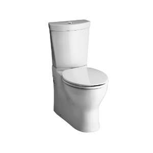   Piece Elongated Toilet with Dual Flush Technology, Less Seat, Biscuit