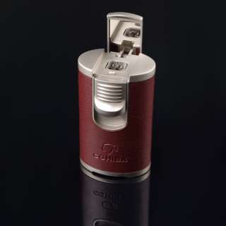 Luxury Cohiba Quadruple Torch Flame Leather Cigar Cigarette Lighter 