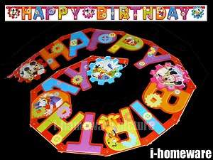 Mickey Mouse Happy Birthday Letter Banner Flag m373  