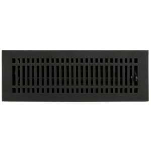 Contemporary Cast Iron Wall Register with Louvers   4 x 14 (5 5/8 x 