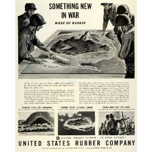 1944 Ad Unites States Rubber Co Logo Soldiers Scale Models 