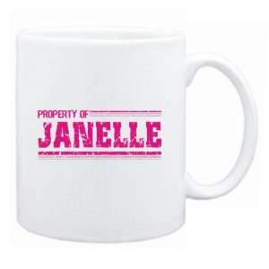  New  Property Of Janelle Retro  Mug Name