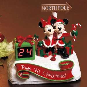   Disney Mickey and Minnie Clock Countdown to Christmas 