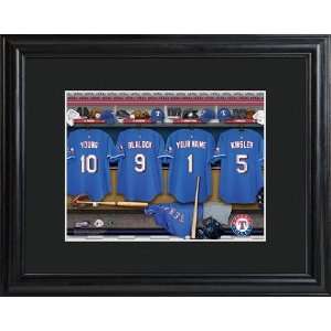 Texas Rangers Personalized Clubhouse Print with Frame