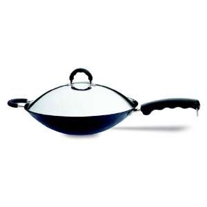 14 inch Carbon Steel Wok with 18/10 Stainless Steel Lid  