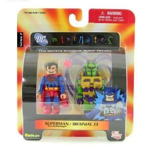   Battle Damaged) and Brainiac 13   DC Mini Mates Series 2 Toys & Games