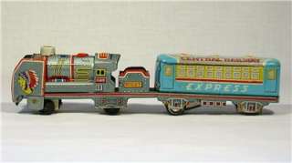 Vintage Tin Litho Friction Toy Train Locomotive Japan  