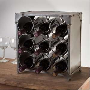  Steel 9 Bottle Wine Rack: Home & Kitchen