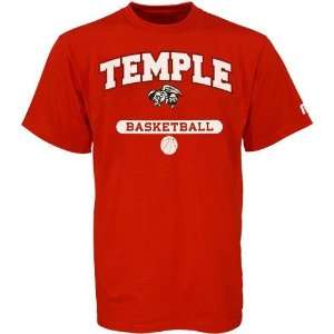  NCAA Russell Temple Owls Cherry Basketball T shirt Sports 
