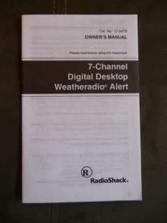   NOAA 7 Channel WeatherRadio Alert w/Owners Manual   12 247B  