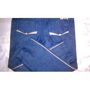  DKNY Girls Size 2T Gold Trim Jeans Baby