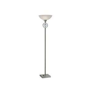 Lite Source LS 81109 Cosimo 1 Light Torch Lamp, Polished Steel/Clear 