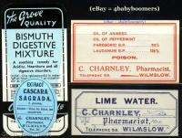 Antique LAUDANUM Opium DRUGGIST Medicine BOTTLES Labels  