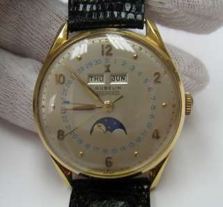 Gubelin Ipso Matic Moon Phase Day Date Month 18K Watch  