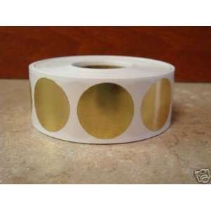   500 1 inch Round Gold Metallic Color Coded Labels Dot
