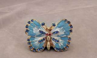Rhinestone Butterfly Pill/Trinket Box  