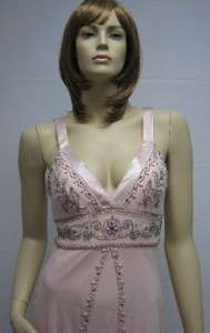 Designer Sue Wong RN6970 Pink Evening Beaded Dress Gown 6 Rose 