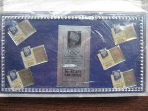 1994 LILLEHAMMER OLYMPIC PIN BADGE NESCAFE 6 PINS SET  