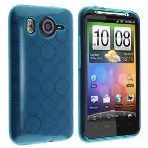   Skin Case for HTC Desire HD, Clear Frost Blue Circle Electronics