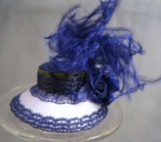 Iris a Miniature Doll Hat 1/12 for Dollhouse Scale Miniatures  