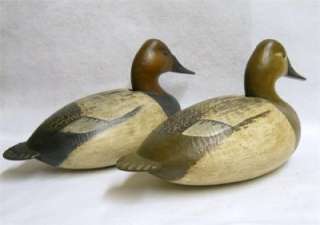 Ira Hudson Style Canvasback Duck Decoy Pair by Mark Daisey  