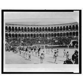   ,picadores,banderilleros,bullfighting arena,1917