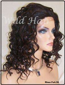 Brown Mix Lace Front Wig Heat Iron Safe Ok Kanekalon Rhea430  