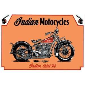  Indian Motorcycles   Indian Chief 1974 Sign: Patio, Lawn 