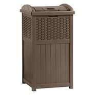 Suncast Resin Wicker Hideaway Trash Container at 