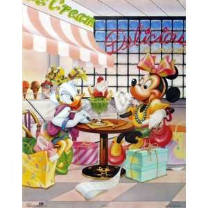  Minnie & Daisy Ice Cream Parlour   Poster by Walt Disney 