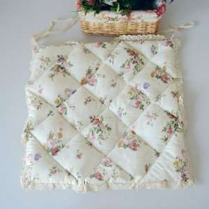  Shabby and Vintage Frilly Patchwork W/lace Chair Pad