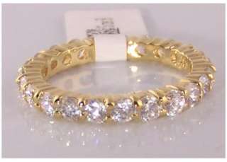 Ct. Gold EP Clear CZ Cubic Zirconia Eternity Ring  