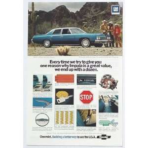  1973 Chevy Impala Crater Mountains Arizona Print Ad (592 