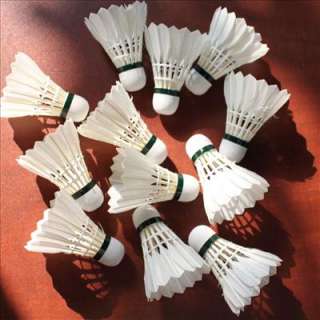   Goose Feather Rubber Tipped Shuttlecocks Birdies Badminton New  