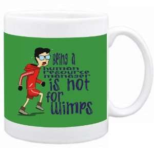   Manager is not for wimps Occupations Mug (Green, Ceramic, 11oz