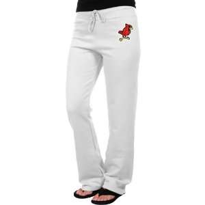 Illinois State Redbirds Ladies White Logo Applique Sweatpant 