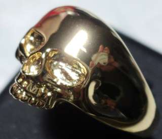 NEW KEITH SKULL RING 24K GOLD PLATED BRASS lady version  