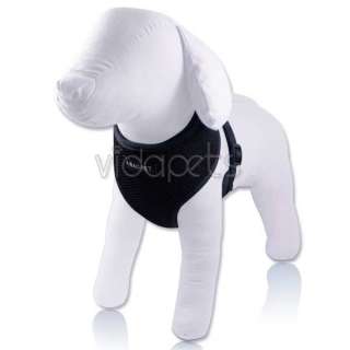   GIRTH Black Soft Mesh Comfort Dog Harness Vest Collar Small XS  