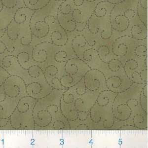  45 Wide Flannel Kasmir Swirls Sage Fabric By The Yard 