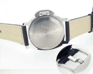 Parnis stainless steel case GMT II leatcher strap Automatic mens Watch 