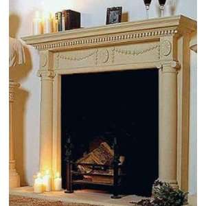  Classic Home Elements Adam Limestone Mantel Fireplace 