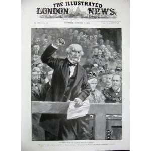   1896 War Portrait Mr Gladstone Liverpool England Print