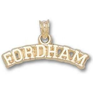    Fordham Rams 10K Gold Arched FORDHAM Pendant
